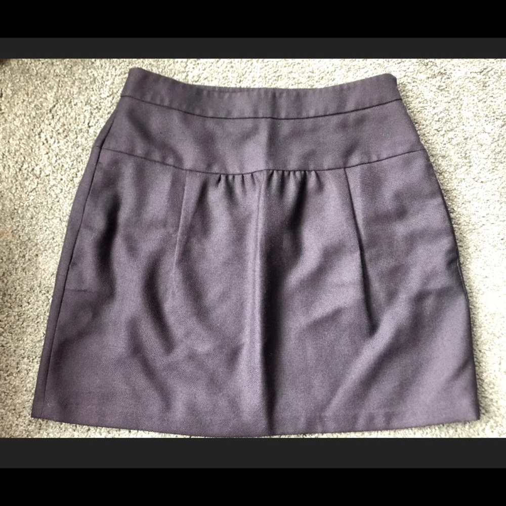 Ann Taylor Loft Black Mini Skirt With Pockets Side Zip Women's Size 4